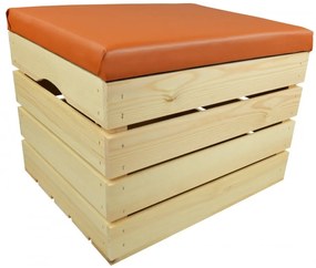Pufa kufer skrzynia drewniana sosnowa siedzisko 50cm naturalna