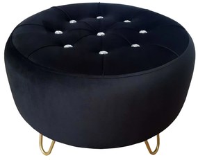 Pufa DIAMENT LOFT ławka podnóżek nogi złote