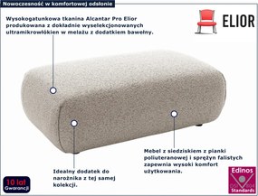 Melanżowy puf na nóżkach jasny popiel P7-K44