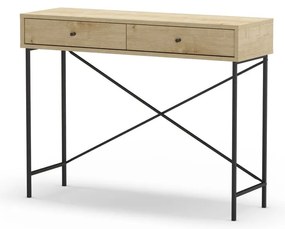 Konsola z blatem w dekorze dębu 35x110 cm Titan – Marckeric