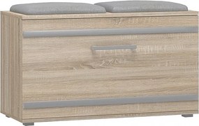 Szafka Opal | Dąb Sonoma | 85x35x45 cm |Szafka na buty z siedziskiem