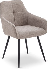 Krzesło Tapicerowane do Salonu PALMA Cappuccino Nowoczesne