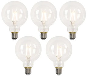 Zestaw 5 inteligentnych żarówek LED E27 G95 4,5W 470lm 2700-6500K