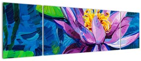Obraz lilii wodnej na wodzie (170x50 cm)