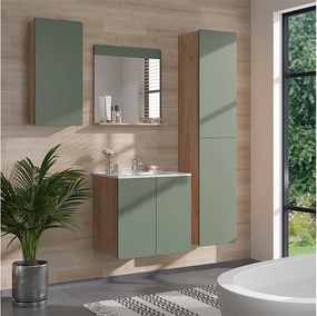 Zestaw mebli łazienkowych goldkraft dąb/zielony 61.8x44.8x57.8 izan