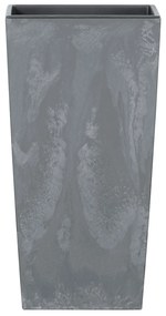 Donica ogrodowa z wkładem Urbi Square Low Beton Effect 24 x 24 x 23,5 cm marengo PROSPERPLAST