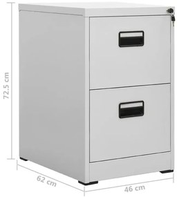 Jasnoszary zamykany kontenerek biurowy L7-B11