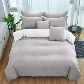 PrzytulneMieszkanie.pl PrzytulneMieszkanie.pl Pościel z kory TABULA jasno szara + poszewka na poduszkę 40x50 cm Rozmiar pościeli: 70 x 90 cm | 140 x 200 cm