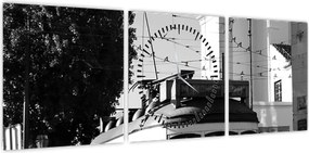 Obraz - Tramwaj (z zegarem) (90x30 cm)