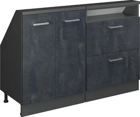 Zestaw szafek na dach skośny czarny beton/antracyt 120x46x81.6 rion