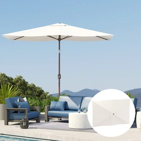 Outsunny Pokrowiec zamienny na parasol 2 x 3 m 6 żeber UV50+ &amp; wodoodporny Pokrycie parasola tarasowego | Aosom PL