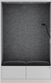Szafa akustyczna do biura i szkoły Sally MentalBox, 115 x 40 x 185 cm, szary/ciemnoszary