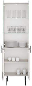 Witryna Malmi 60 cm - kaszmir / czarne nóżki
