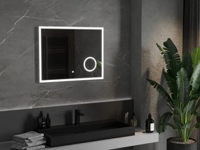 Mexen Kala lustro łazienkowe podświetlane z lusterkiem kosmetycznym 80 x 60 cm, LED 6000K, antypara - 9820-080-060-611-00