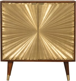 Mebel Manila Gold Artisan Furniture, 2 półki wewnętrzne, mieszanka brązu i złota