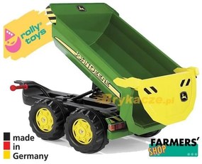 Rolly toys rollytrailer przyczepa wywrotka halfpipe john deere