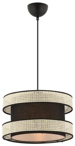 Lampa wisząca na przewodzie HALO 1xE27/60W/230V czarny/kremowy