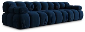 Niebieska aksamitna sofa 282 cm Bellis – Micadoni Home