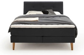 Antracytowe łóżko boxspring 160x200 cm Stockholm – Meise Möbel