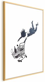 Plakat Szał zakupów 40x60 cm z ramą złotą z marginesem ARTGEIST B