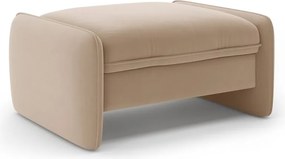 Brązowy aksamitny podnóżek Georgia – Micadoni