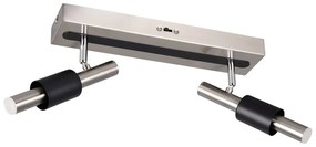 Czarna/w kolorze srebra lampa punktowa LED 20,5x42 cm Ikaris – Trio Select