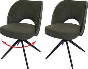 Krzesło do jadalni MCW-N72 (zestaw 2 sztuk),  zielony