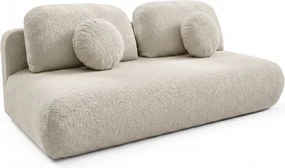 Sofa BASE Rozkładana Dwuosobowa Beżowa Boucle Japandi