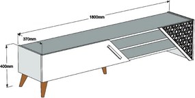 Stolik pod telewizor Beril Walnut