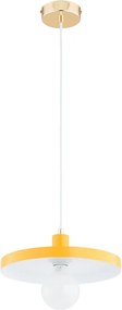 Lampa wisząca na przewodzie LITO 1xE27/15W/230V żółta