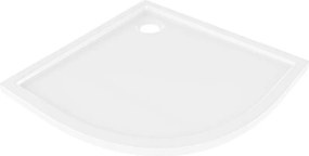 Mexen Flow brodzik półokrągły slim 100 x 100 cm, biały połysk - 46Q101010