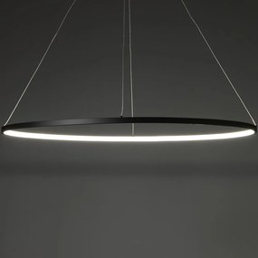 Czarna lampa wisząca Tomasucci Oval Ring, wys. 92 cm