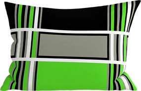 Polibawełniana poszewka na poduszkę KARO POLY 50x70 cm, zielona
