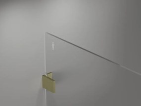 Mexen Lunar ścianka prysznicowa Walk-in lewa 150 x 200 cm, transparent 8 mm, złota szczotkowana - 830-150-000-55-00-L