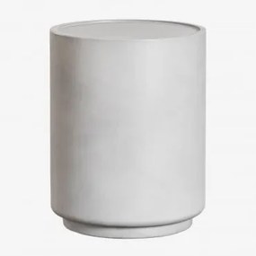 Zestaw 2 Stolików Nocnych Ø35 Cm Z Betonu Darwys Sand Grey - Sklum
