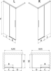 Mexen Rox ścianka prysznicowa Walk-in 100 x 200 cm, transparent 8 mm, chrom - 8C2-100-003-01-00