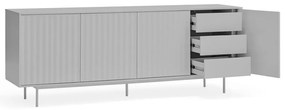 Szara niska komoda 211x80 cm Sierra – Teulat