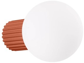 Kinkiet HALO ochra czerwona IP44 ryflowany SOLLUX  LIGHTING