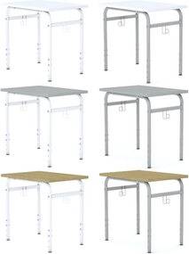 Stolik dla ucznia z regulacją wysokości Sobre prostokątny 70x50 cm