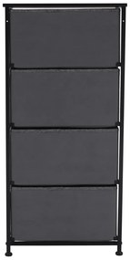 Komoda z szufladami z tkaniny PALMERA, czarny