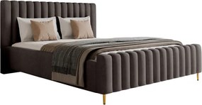 Łóżko tapicerowane Lux z pojemnikiem i zagłówkiem