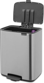 Stalowy kosz na śmieci z pedałem w kolorze matowego srebra 12 l Bo – Brabantia