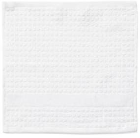 Biały ręcznik z bawełny organicznej frotte 30x30 cm Check – JUNA