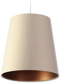 Kremowo-miedziana lampa wisząca z abażurem - 3X S405 P8-M78