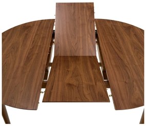 Okrągły rozkładany stół z dodatkowym blatem w dekorze orzecha ø 115 cm Montreux – Actona