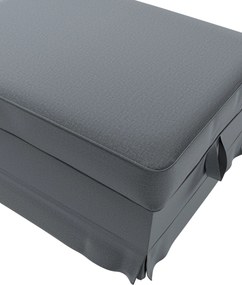 Pokrowiec na podnóżek Ektorp Bromma kolor szary tkanina welwetowa
