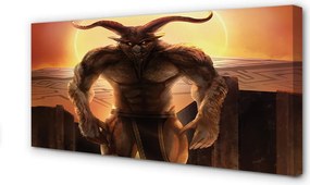 Zdjęcie na płótnie Postać o Zachodzie Słońca