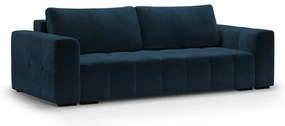 Ciemnoniebieska aksamitna rozkładana sofa Milo Casa Luca