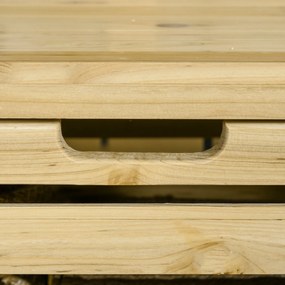 Outsunny schowek, skrzynia ogrodowa z kratą, schowek z półkami