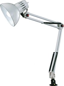 Biała lampa stołowa z elastyczną konstrukcją/z klipsem (wysokość 73,5 cm) Tajo – Trio